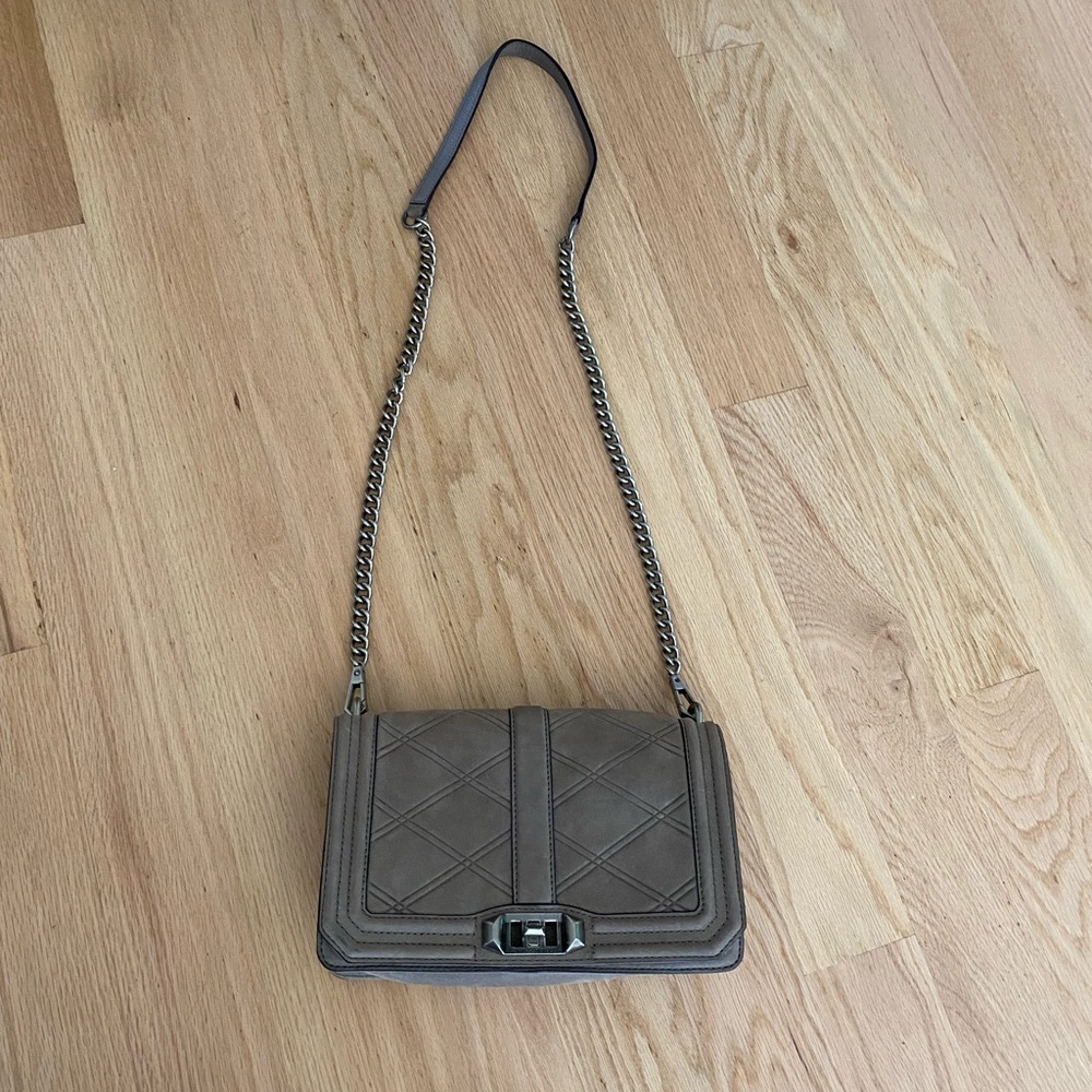 Rebecca minkoff suede medium sized crossbody quilted
